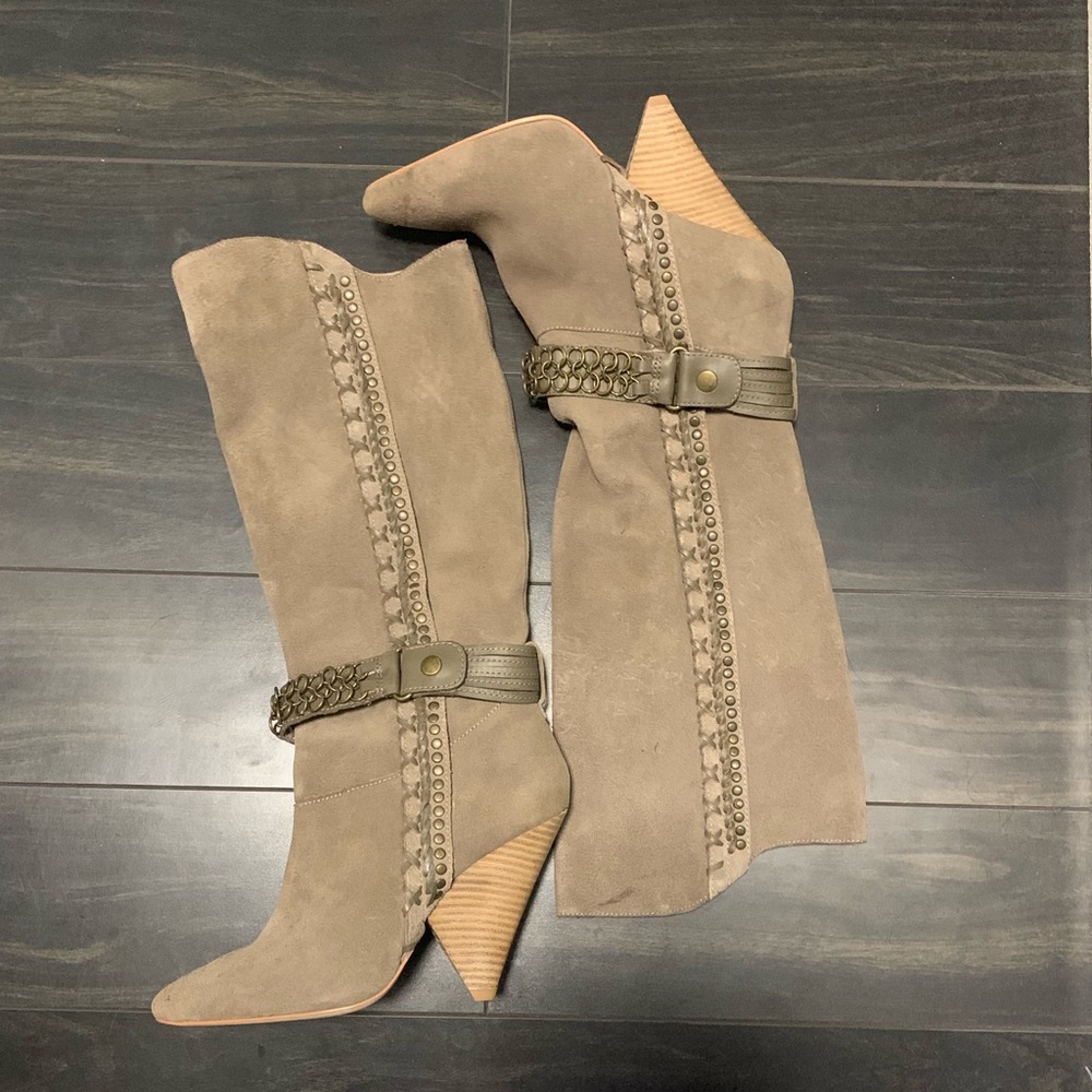 Bebe knee high heeled boots